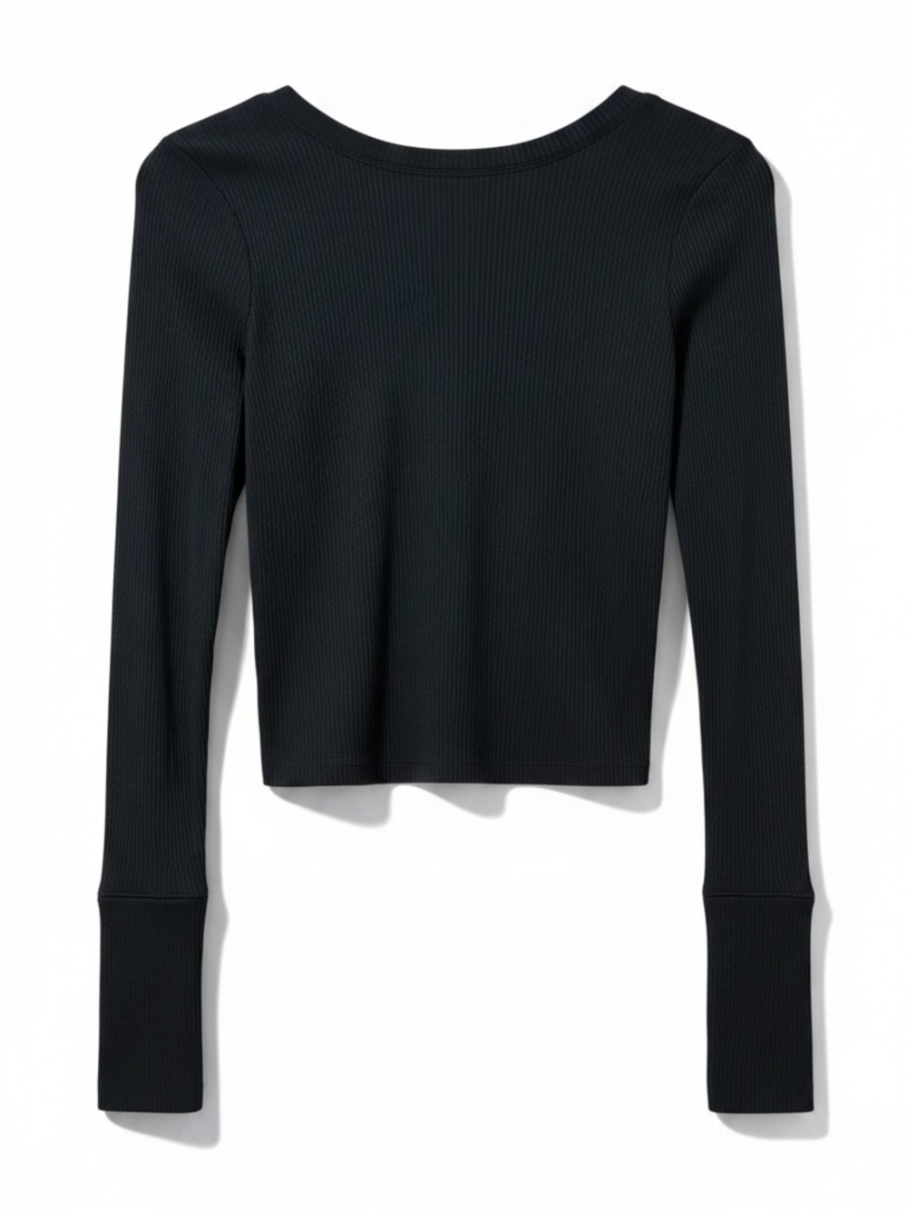 Offline by Aerie Ribbed Long Sleeve Crop Top Open Back Scoop – Small